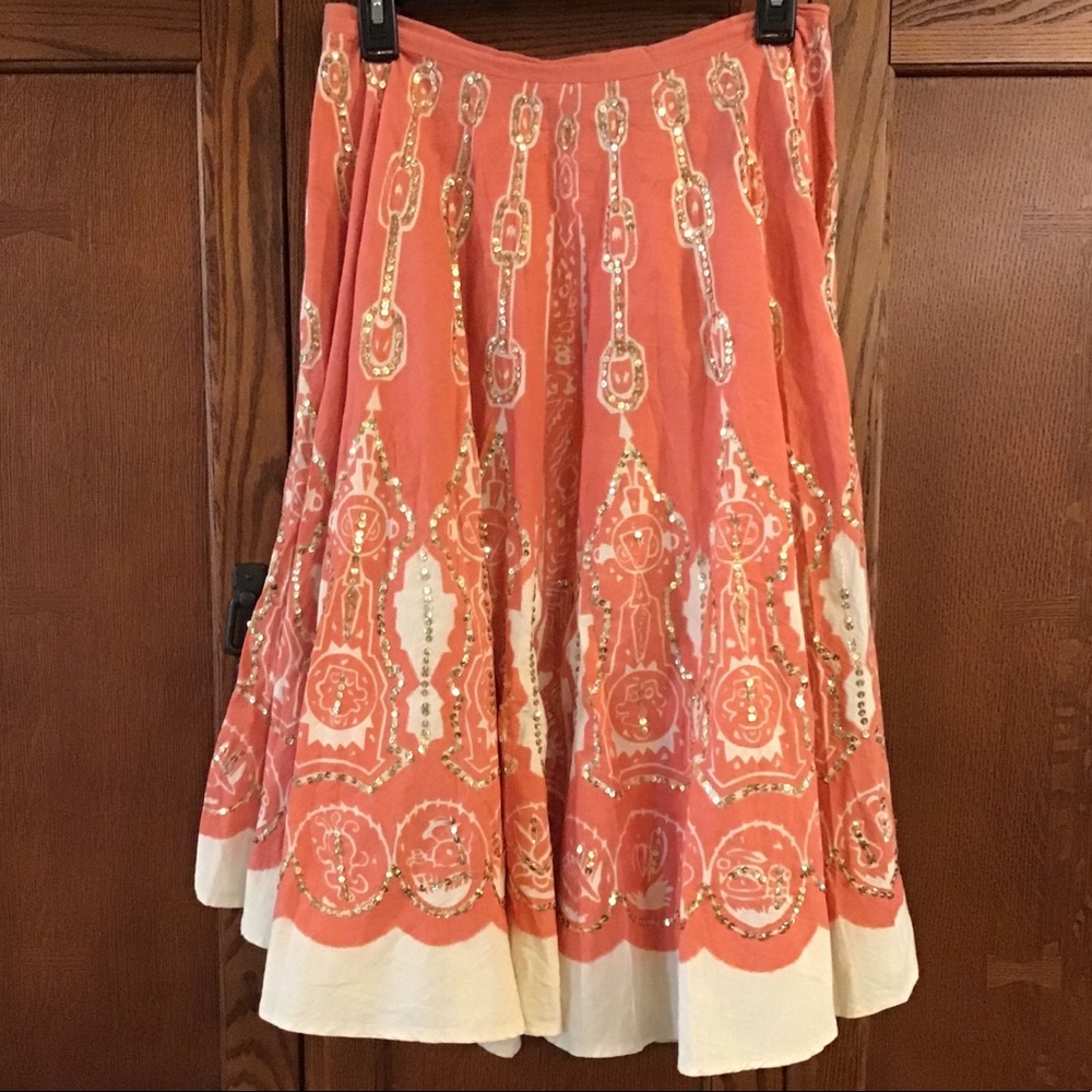 Gadzooks boho sequin embellished skirt